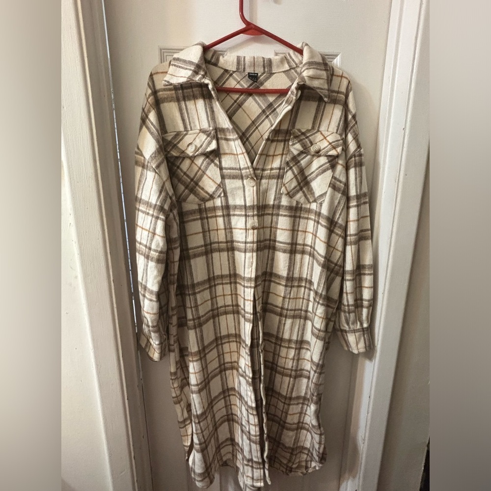 Long plaid SHEIN coat Small